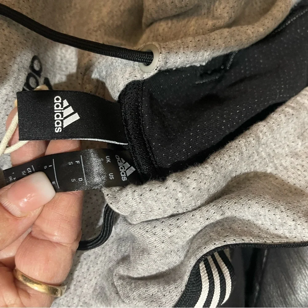 Adidas Gray Hoodie with Stripes SIZE SMALL NEW WITH TAG!! - Picture 7 of 8